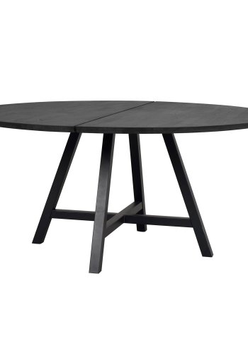 ROWICO Carradale spisebord, rund - sort ask og sort metal (150)