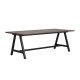 ROWICO Carradale spisebord, m. udtrk - brun eg og sort metal (220x100)
