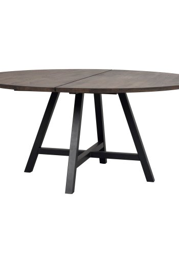 ROWICO Carradale spisebord, rund - brun eg og sort metal (150)