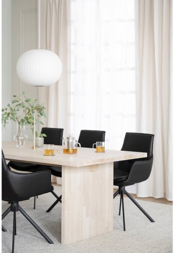 ROWICO Emmett spisebord, rektangulrt - hvitpigmentert eik (240x95)