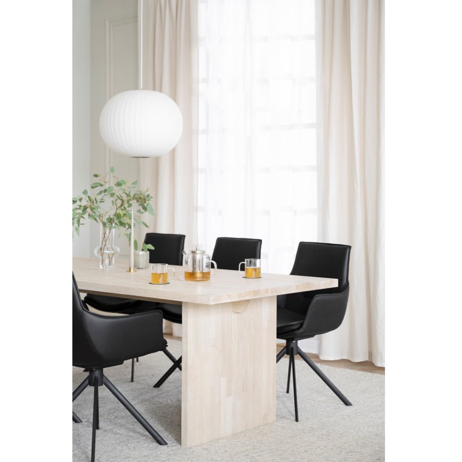 ROWICO Emmett spisebord, rektangulrt - hvitpigmentert eik (240x95)