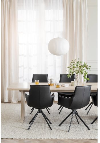 ROWICO Emmett spisebord, rektangulrt - hvitpigmentert eik (240x95)