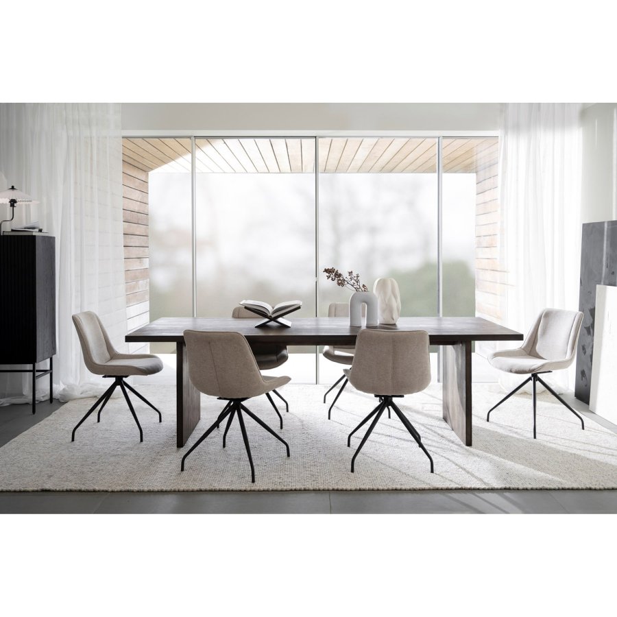 ROWICO Emmett spisebord, rektangulrt - brun eik (240x95)