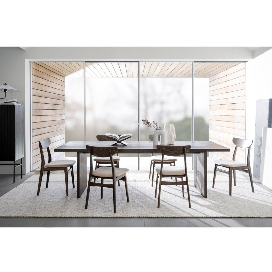 ROWICO Emmett spisebord, rektangulrt - brun eik (240x95)