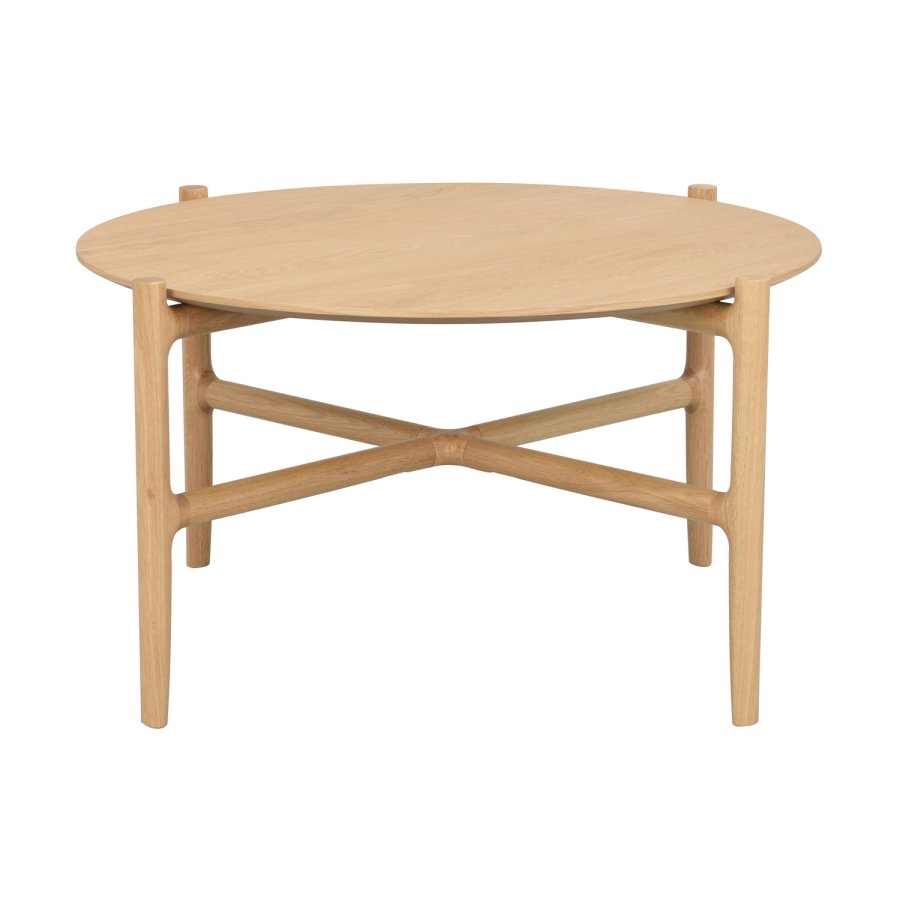 ROWICO Holton sofabord, rundt - naturlig eikefiner og eik