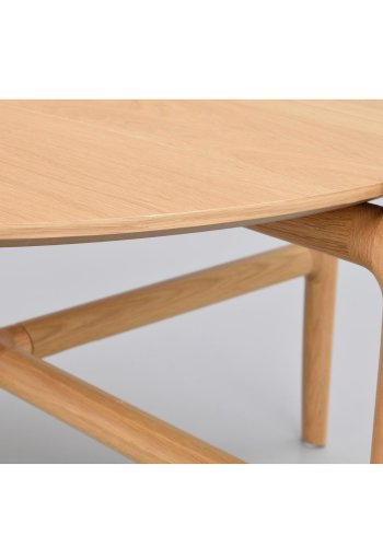 ROWICO Holton sofabord, rundt - naturlig eikefiner og eik