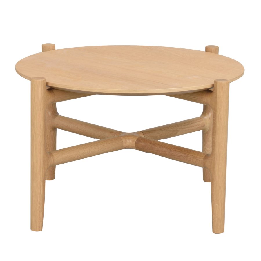 ROWICO Holton sofabord, rundt - naturlig eikefiner og eik