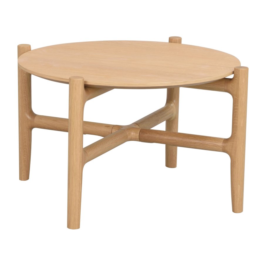 ROWICO Holton sofabord, rundt - naturlig eikefiner og eik