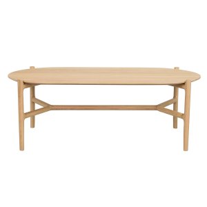 ROWICO Holton sofabord, oval - natur egetrsfiner og egetr (130x65)