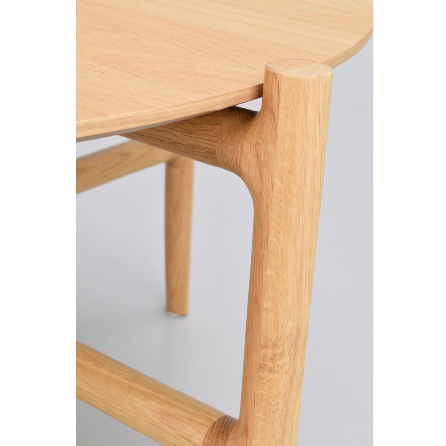 ROWICO Holton Couchtisch, oval - Eichenfurnier natur und Eiche (130x65)