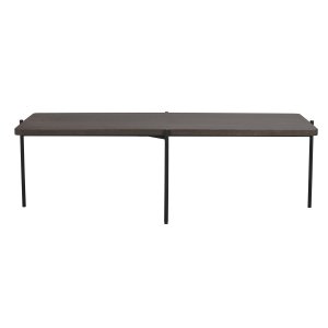 ROWICO Shelton Soffbord - Brun Ask och Svart Metall (145 x 60 cm)