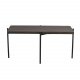 ROWICO Shelton sofabord - brun asketr og sort metal (95x50)