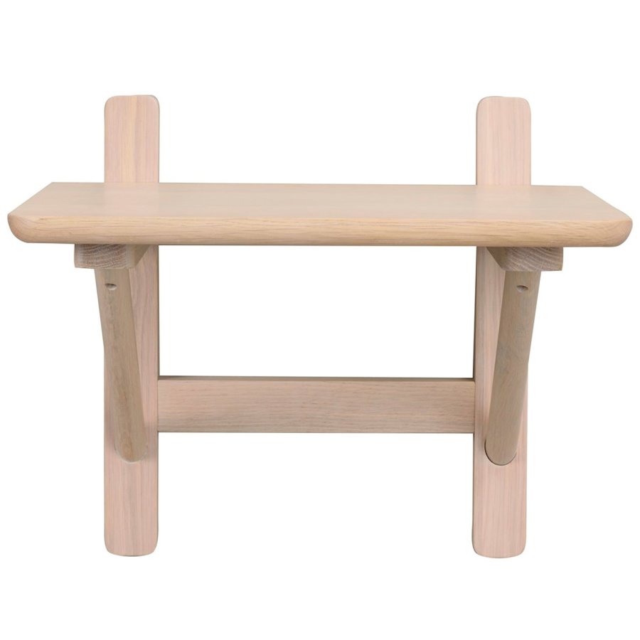 ROWICO Camrose Nachttisch, Wandmontage - weiß pigmentiertes Eichenfurnier und Eiche (40x40)