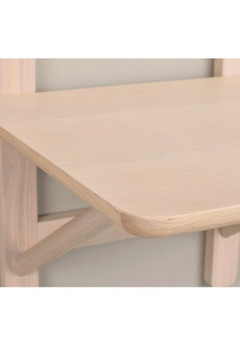 ROWICO Camrose Nachttisch, Wandmontage - weiß pigmentiertes Eichenfurnier und Eiche (40x40)