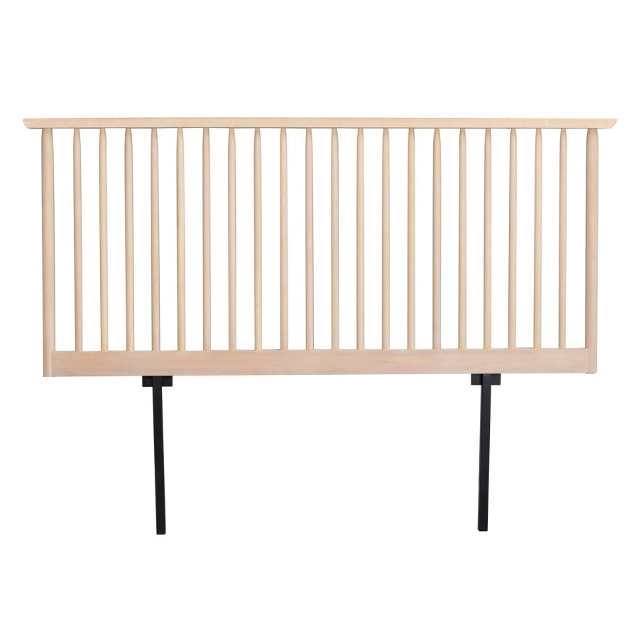 ROWICO Riggins sengegavl - hvitpigmentert eik og metall (B:194)