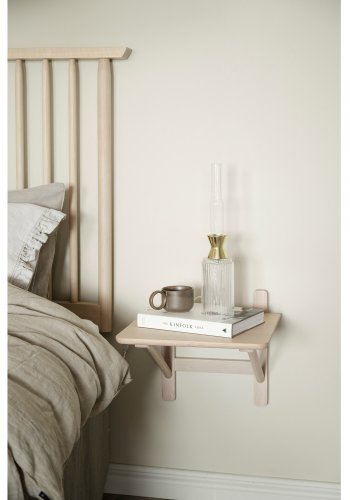 ROWICO Riggins sengegavl - hvitpigmentert eik og metall (B:194)