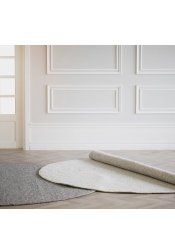 ROWICO Auckland teppe, rundt - gr ull (250)