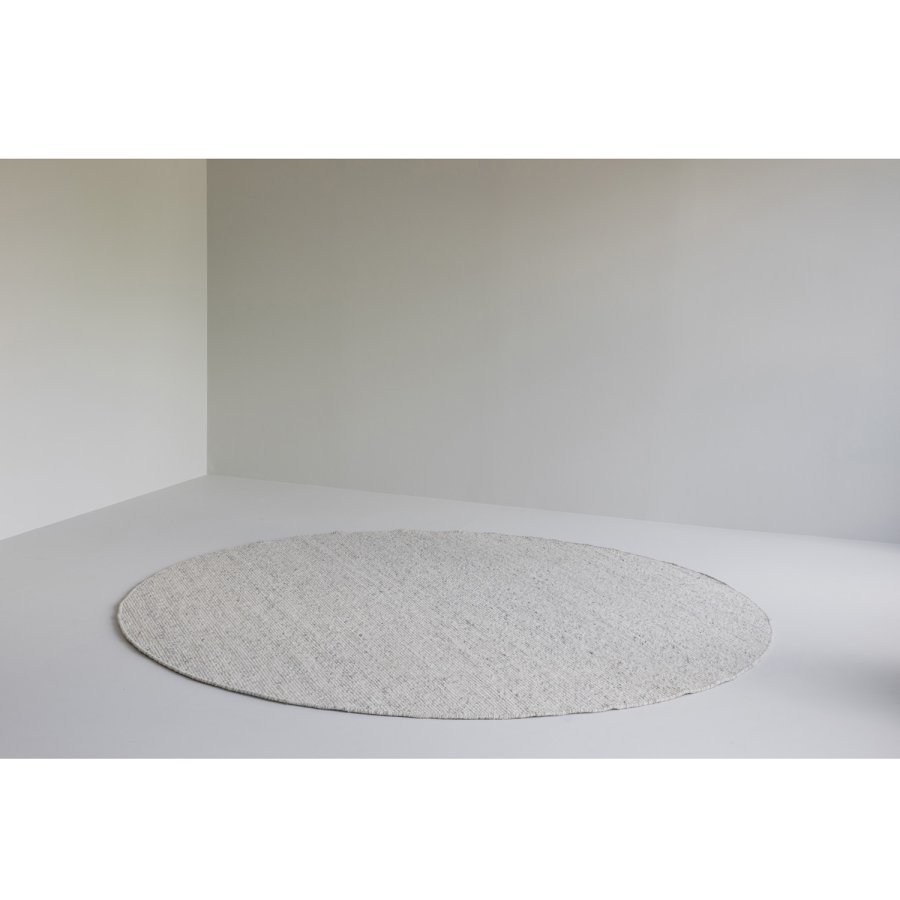 ROWICO Auckland teppe, rundt - naturlig ull (250)