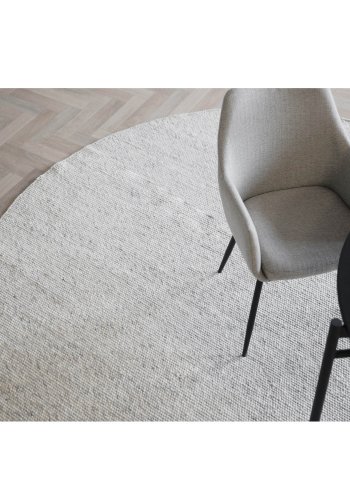ROWICO Auckland teppe, rundt - naturlig ull (250)