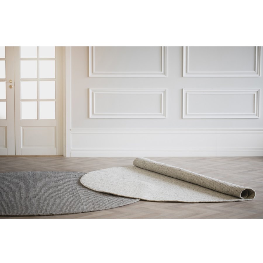 ROWICO Auckland teppe, rundt - naturlig ull (250)