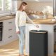 SONGMICS genbrugsbeholder til k�kken 26,4 gallon. Flaskegenbrugsbeholder, opsamlingsbeholder, til metal, plastik, papir, glas, inderpose med h�ndtag, k�kken, bl�ksort og naturlig beige RRB509B01