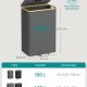 SONGMICS K&ouml;ks�tervinningsbeh�llare 26,4 gallon. Flask�tervinningsbeh�llare, uppsamlingsbeh�llare, f&ouml;r metall, plast, papper, glas, innerp�se med handtag, k&ouml;k, skiffergr� och naturbeige URRB509G01