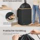 SONGMICS genbrugsbeholder til k�kken, 37 gallon. Flaskegenbrugsbeholder, opsamlingsbeholder, til metal, plastik, papir, glas, inderpose med h�ndtag, k�kken, bl�ksort og naturlig beige URRB513B01