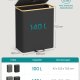 SONGMICS genbrugsbeholder til k�kken, 37 gallon. Flaskegenbrugsbeholder, opsamlingsbeholder, til metal, plastik, papir, glas, inderpose med h�ndtag, k�kken, bl�ksort og naturlig beige URRB513B01