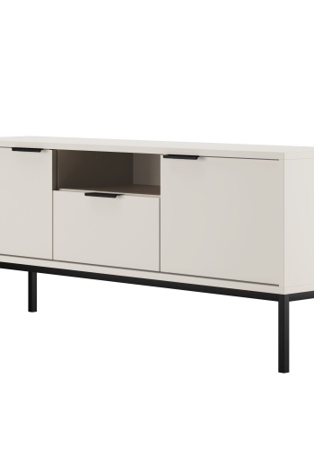 KOCOT Austin TV-Schrank 135 wei & schwarz