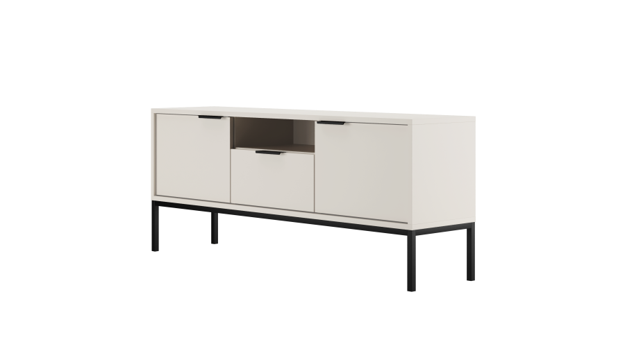 KOCOT Austin TV-Schrank 135 wei & schwarz