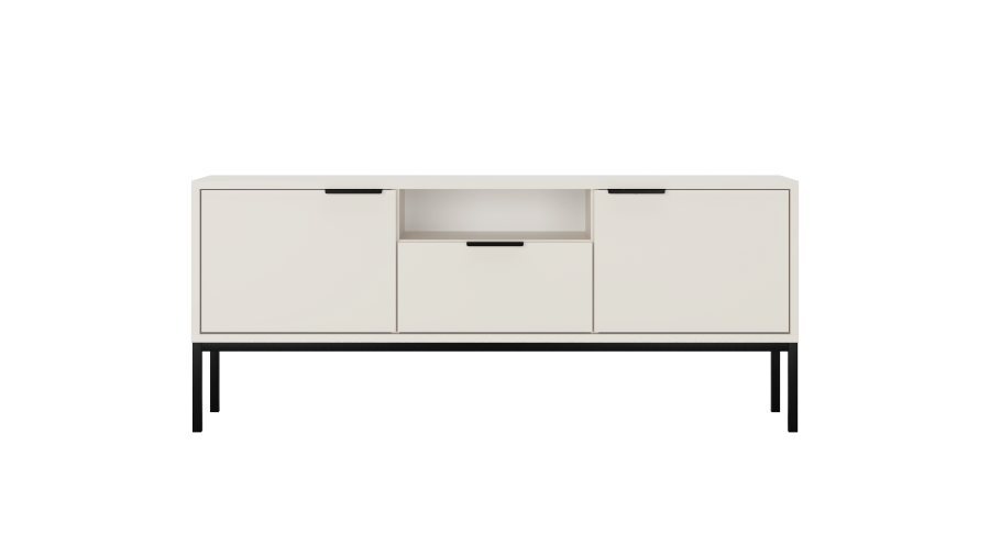 KOCOT Austin TV-Schrank 135 wei & schwarz