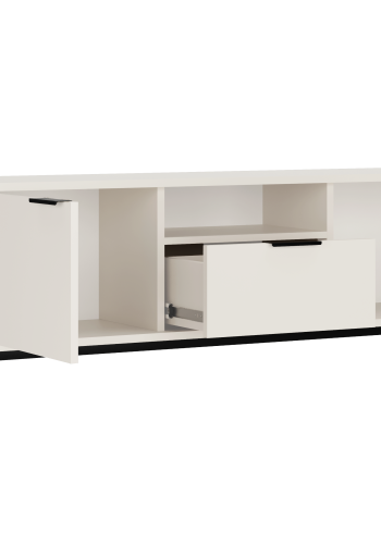 KOCOT Austin TV-Schrank 135 wei & schwarz