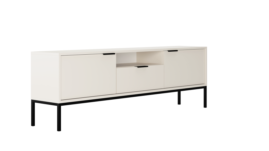 KOCOT Austin TV-Schrank 175 wei & schwarz