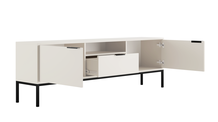 KOCOT Austin TV-Schrank 175 wei & schwarz