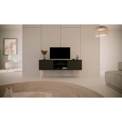 RTV Toronto TV-bord, m. 2 lger og 1 hylde - 120x35cm