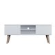 KOCOT RTV Toronto TV-bord, m. 2 drer og 1 hylle - hvit bk (120x35)