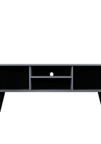 KOCOT RTV Toronto TV-bord, m. 2 drer og 1 hylle - gr bk (120x35)