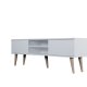 KOCOT RTV Toronto TV-bord, m. 2 drer og 1 hylle - hvit bk (160x35)