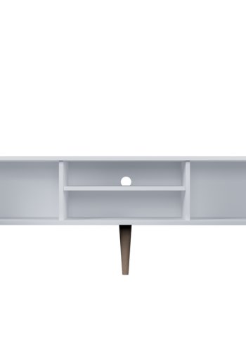 KOCOT RTV Toronto TV-bord, m. 2 drer og 1 hylle - hvit bk (160x35)