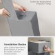 SONGMICS Sett med 4 skuffeoppbevaringsskap, garderobeoppbevaring med 6 rom, sammenleggbar garderobeoppbevaring, 42 x 30 x 17 cm, for bukser, kl�r, duegr� RUS009G04