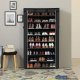 SONGMICS RXJ36H skoreol, m. st�vt�t afd�kning, 9 rum, plads til op til 40 par sko - sort fiberdug og st�l