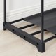SONGMICS T�jgarderobe, B�rbart skab, T�jstativ, 43 x 138 x 182 cm, 3 b�jlest�nger og hylder, Stor kapacitet til sovev�relse, stue, vaskerum, sort RYG025B02