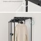 SONGMICS B�rbar �ben Garderobe, T�jstativ, Fritst�ende Garderobe med T�jstativer og Stofhylder til Sovev�relse, 43 x 182 x 182 cm Sort RYG037B02