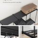 SONGMICS B�rbar �ben Garderobe, T�jstativ, Fritst�ende Garderobe med T�jstativer og Stofhylder til Sovev�relse, 43 x 182 x 182 cm Sort RYG037B02