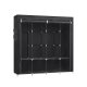 SONGMICS T�jgarderobe, B�rbart Skab, T�jorganiseringsstativ med 4 B�jleskinner, Hylder, 4 Sidelommer, 45 x 170 x 167 cm, Stor Kapacitet til Sovev�relse, Stue, Sort RYG094B02
