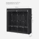 SONGMICS T�jgarderobe, B�rbart Skab, T�jorganiseringsstativ med 4 B�jleskinner, Hylder, 4 Sidelommer, 45 x 170 x 167 cm, Stor Kapacitet til Sovev�relse, Stue, Sort RYG094B02