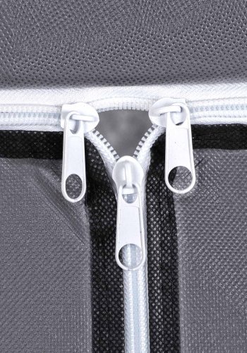 SONGMICS Stofgarderobe, Sammenklappeligt Skab med B�jlestang, Enkelt T�jstativ, Opbevaringsorganisator til Tasker, Leget�j, Sko, Stue, Sovev�relse, Garderobe, 75 x 45 x 160 cm, Gr� RYG83GY