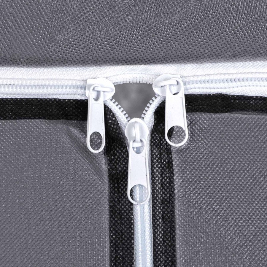 SONGMICS Stofgarderobe, Sammenklappeligt Skab med B�jlestang, Enkelt T�jstativ, Opbevaringsorganisator til Tasker, Leget�j, Sko, Stue, Sovev�relse, Garderobe, 75 x 45 x 160 cm, Gr� RYG83GY