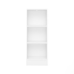 Basic reolsystem - hvid/klar glas, m. 8 lger