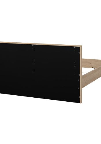 TVILUM Ry Bettgestell, mit Kopfteil und Lattenrost - Naturfolie/Melamin und Holz (160x200)
